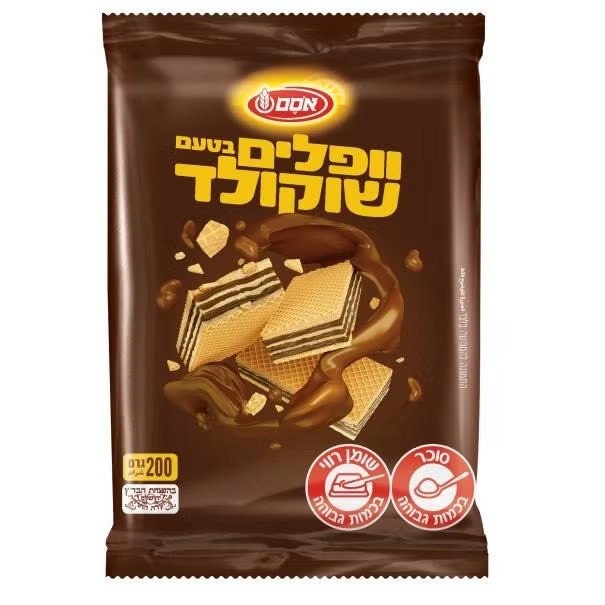 אסם וופל בטעם שוקולד 24*200גרם